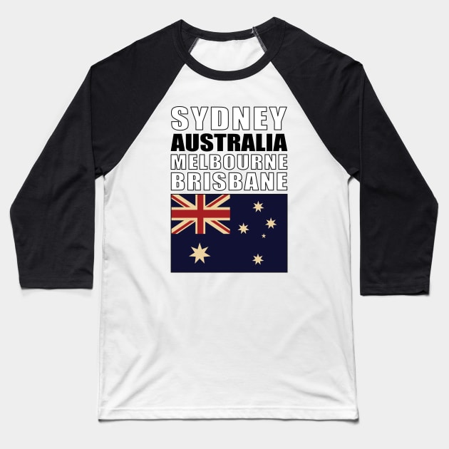 Flag of Australia Baseball T-Shirt by KewaleeTee